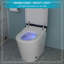 Toilette intelligente avec bidet intégré, ouverture et fermeture automatiques, siège chauffant allongé, capteur de pied encastré, affichage DEL, lavage à l'eau chaude, sécheuse, veilleuse