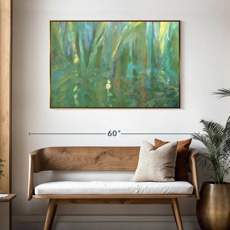 Diptyque des alizés II, 46 po x 31 po, Cadre flottant doré