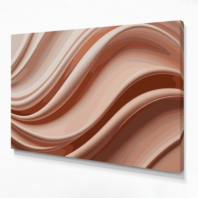 Gradient Abstract 73 Brown Canvas Wall Art, 20" H x 24" W