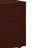 HON MOD Mobile Pedestal, 1 Box / 1 File Drawer, 15"W, Traditional Mahogany-89710431