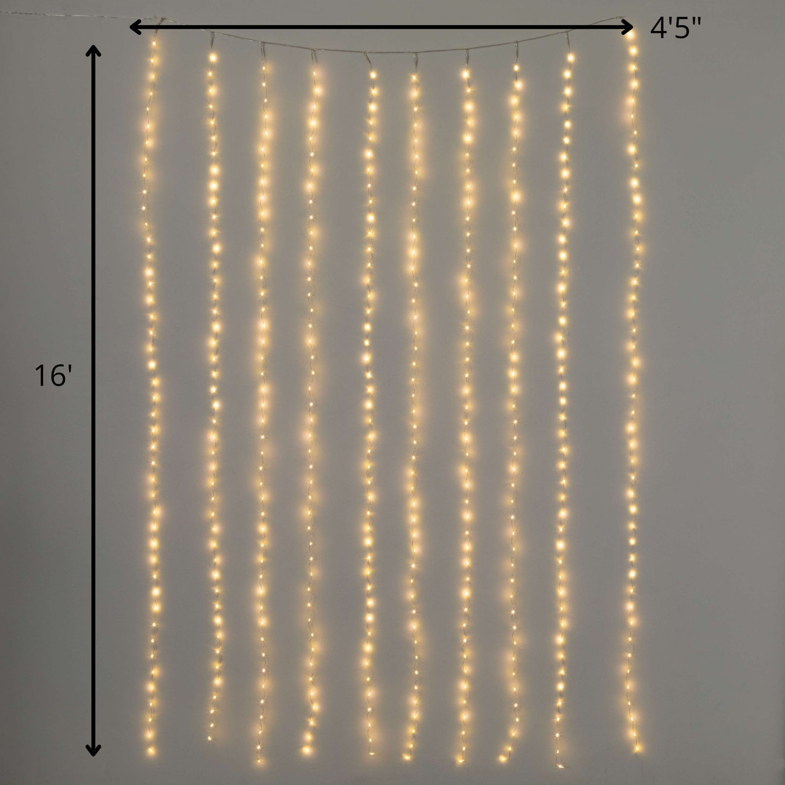 84" Christmas Warm White Curtain Light
