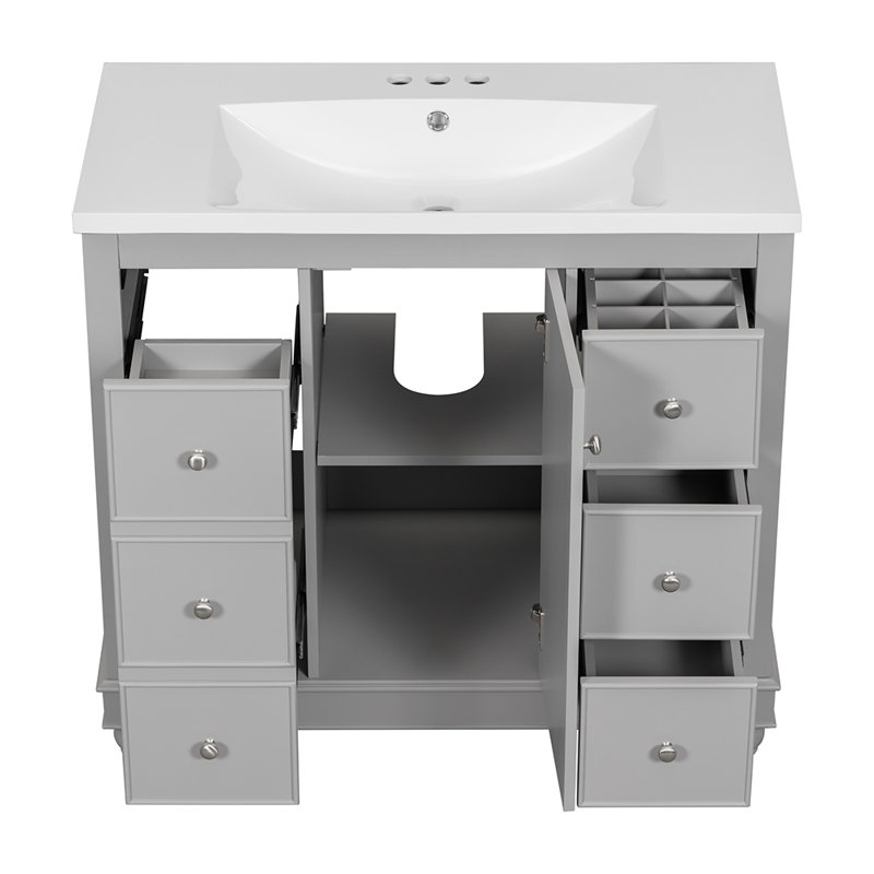 Meuble-lavabo simple 36,01 po avec plateau Gavrich