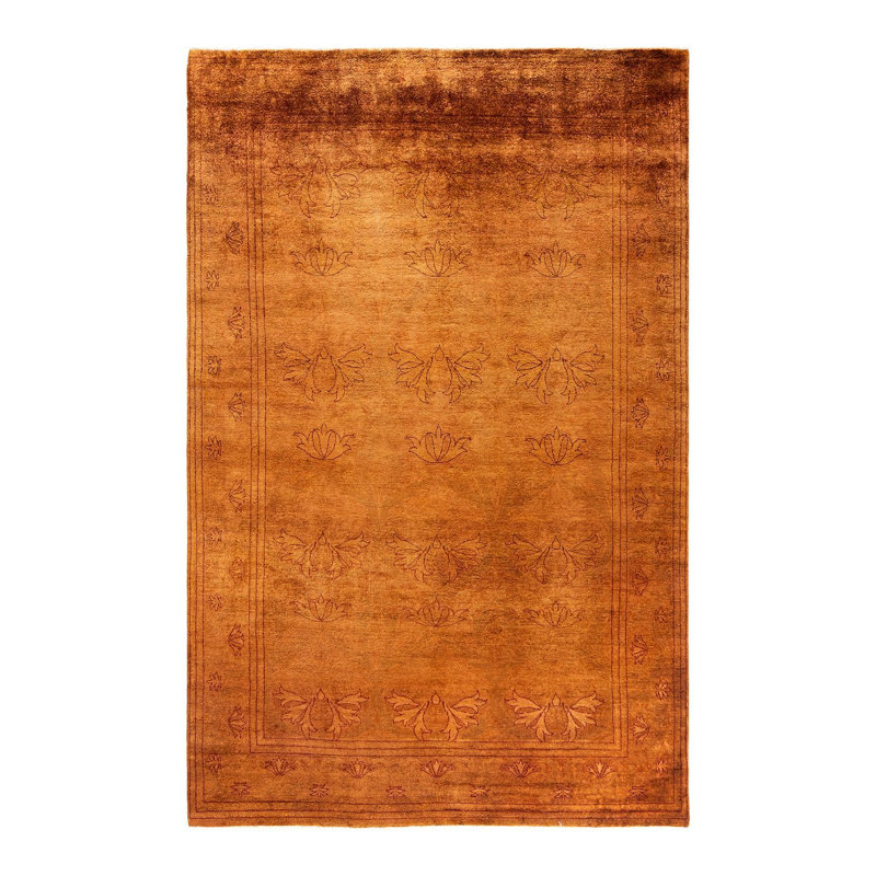 Tapis unique en laine 6 pi 1 po x 9 pi 4 po Leanan