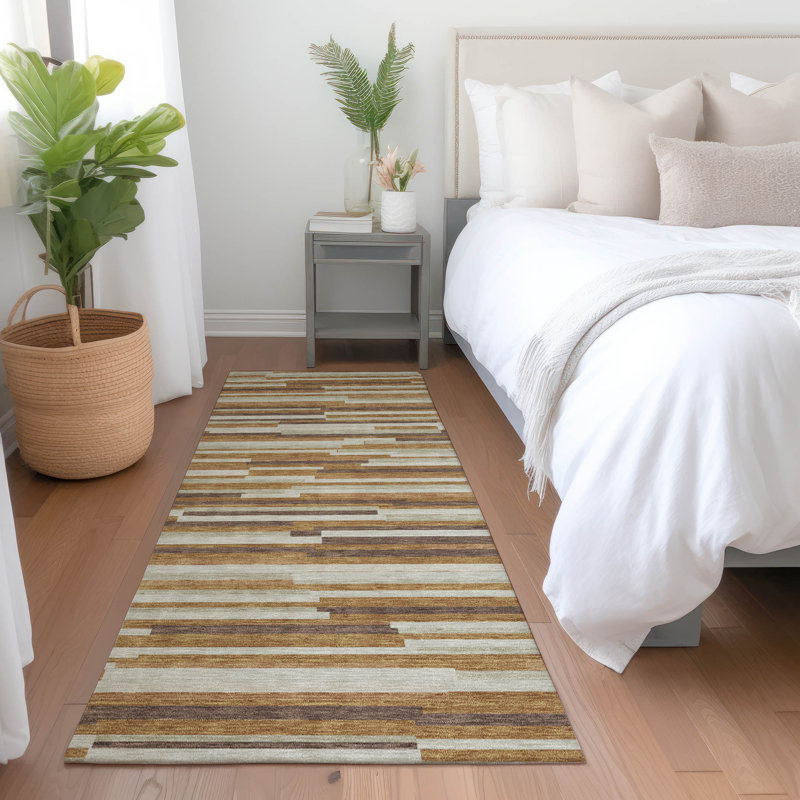 Premium Machine Washable Prisco Paprika Rug, Runner 2'3" x 7'6"