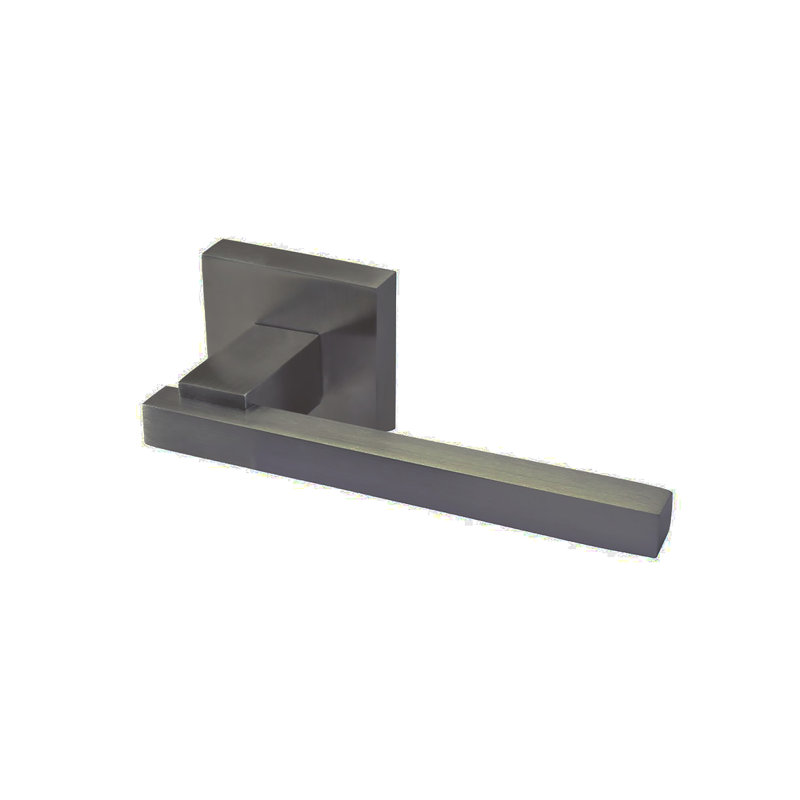 Door Lever, Satin Brass, Double Dummy, 1