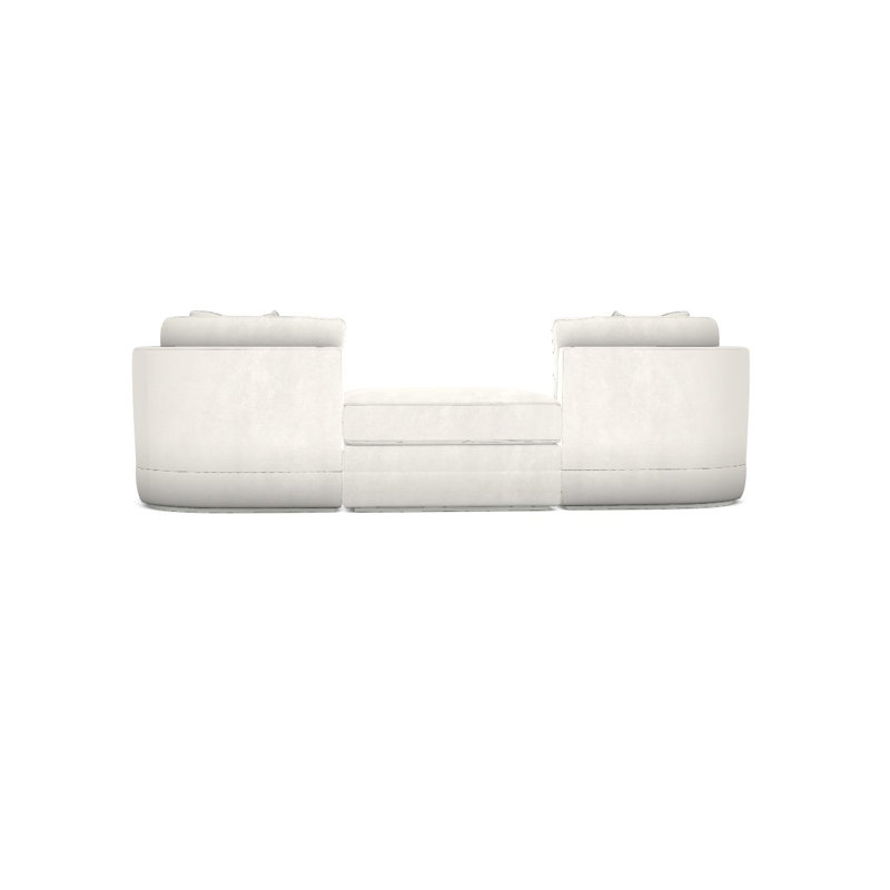 3-Piece Boyden Curved Corner Sectional, Casa Blanca, Tarbee Pebble Polyester Blend