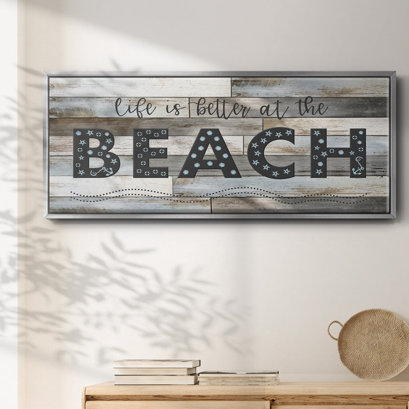 Better at the Beach- Framed Canvas