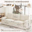 Modern Oversize Sofa 265cm Corduroy Sofa with 4 Seats No Tool Assembly Multi-Layered Cushion-1550133852