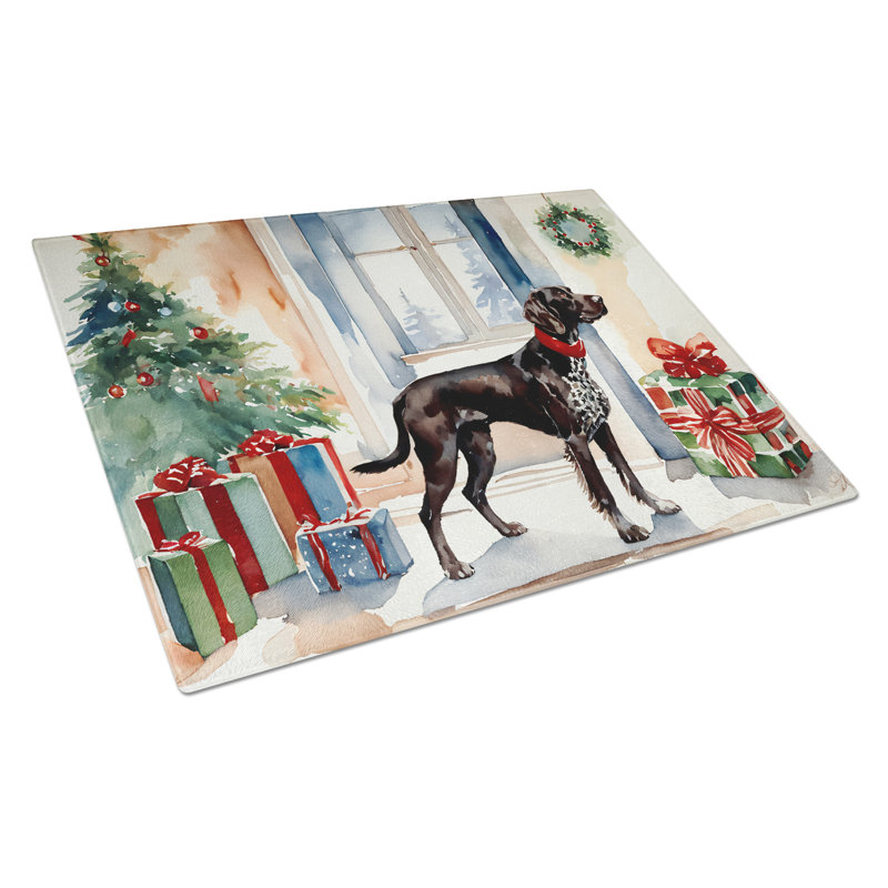 Planche à découper en verre de Noël allemand