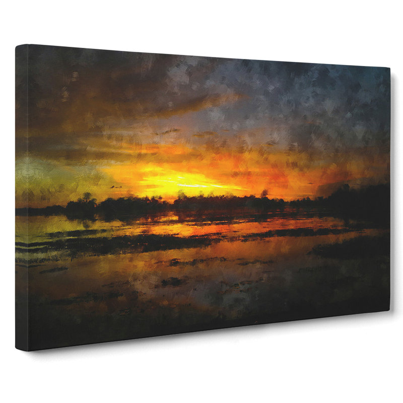 Sunset View Vol.3 - Wrapped Canvas Print, 35cm H x 76cm W x 3cm D
