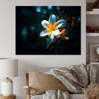«White Plumeria Symphony Magic III», reproduction sur toile