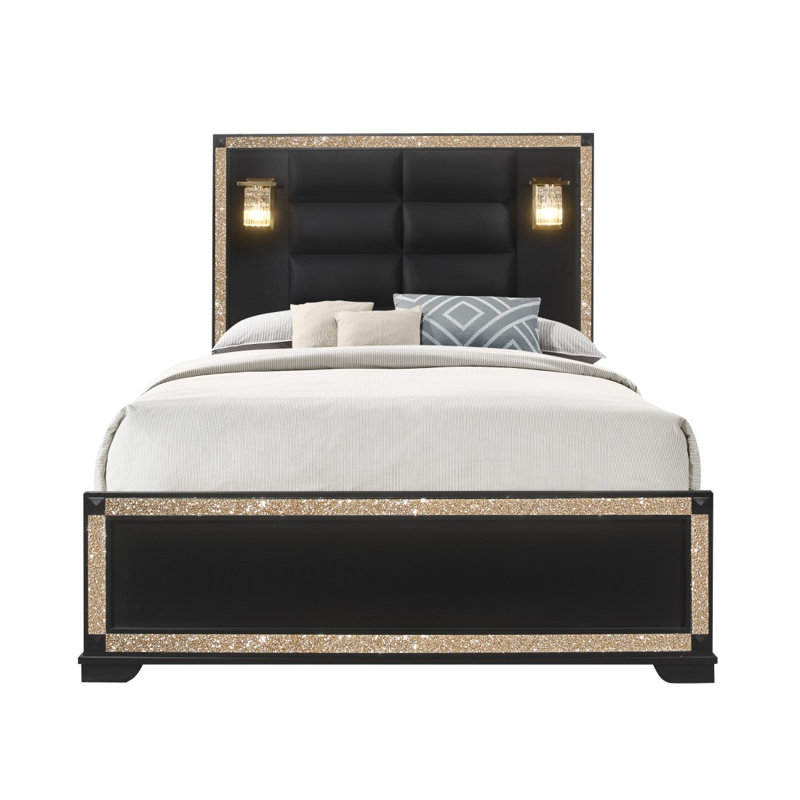 LIT VIVANT AVEC LAMPES, Grand lit