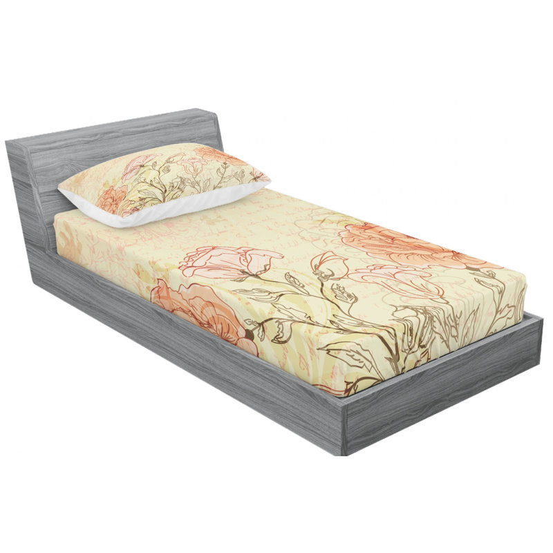 Microfiber Sheet Set, Twin Sheet Set with Fitted Sheet