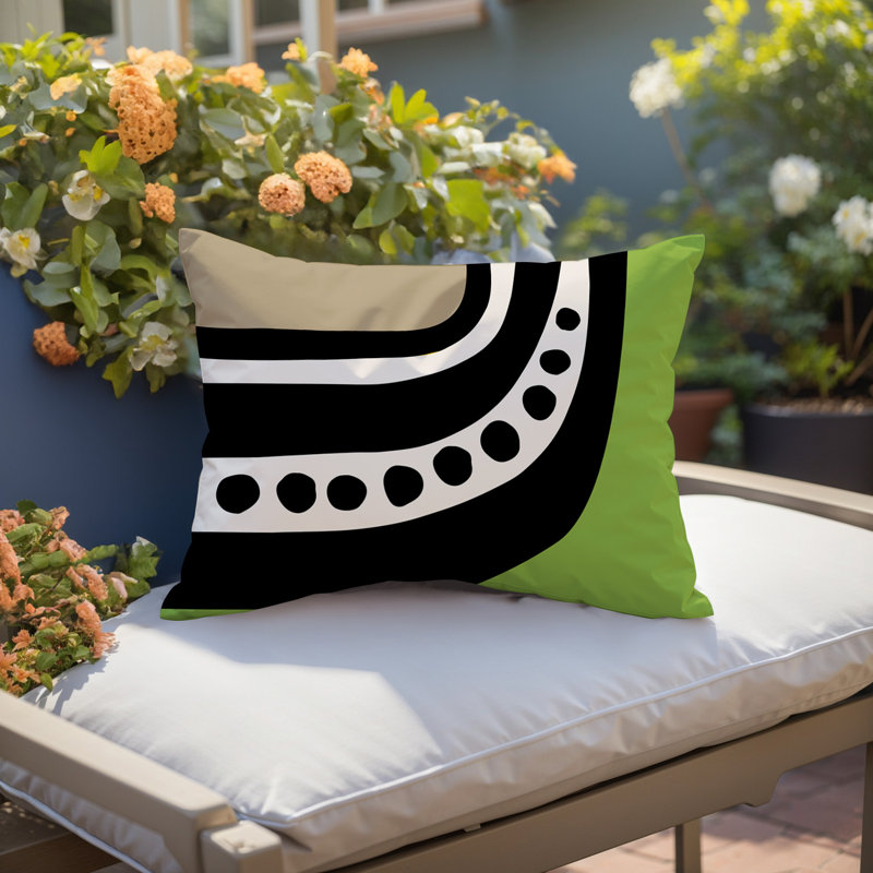 Coussin lombaire réversible intérieur / extérieur Sofi Minimalist, H 14 po x l 20 po, Chartreuse