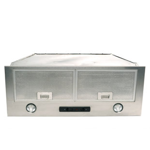 Cyclone Stainless Steel 550 CFM Ducted (Vented) Insert Range Hood with Mesh Filter