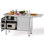 Commercial Worktable With Extend Panel & Adjustable Shelf