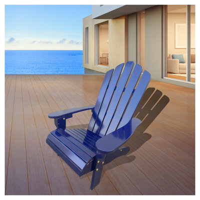 Kids Solid Wood Adirondack Chair with Armrests.