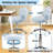 Armless Desk Chair Teddy Fabric Vanity Chair With Wheel-1722360089