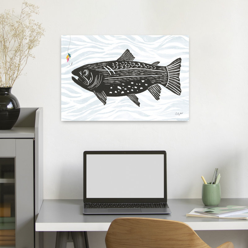 Poissons et crochets, H 24 po x l 16 po