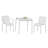 Abra 28" W x 28" D Square Steel Outdoor Dining Table-1594059404