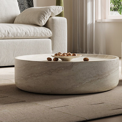 High-end cave stone round creative tea table by Bkoksety