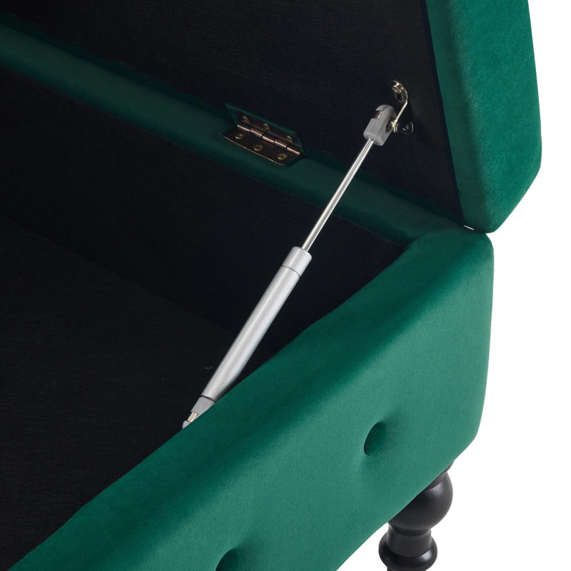 Balla Velvet Chaise Lounge, Green