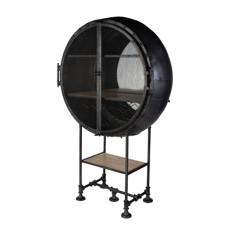 Roanoke 43 in W x 69 in. H Iron Bar Cabinet