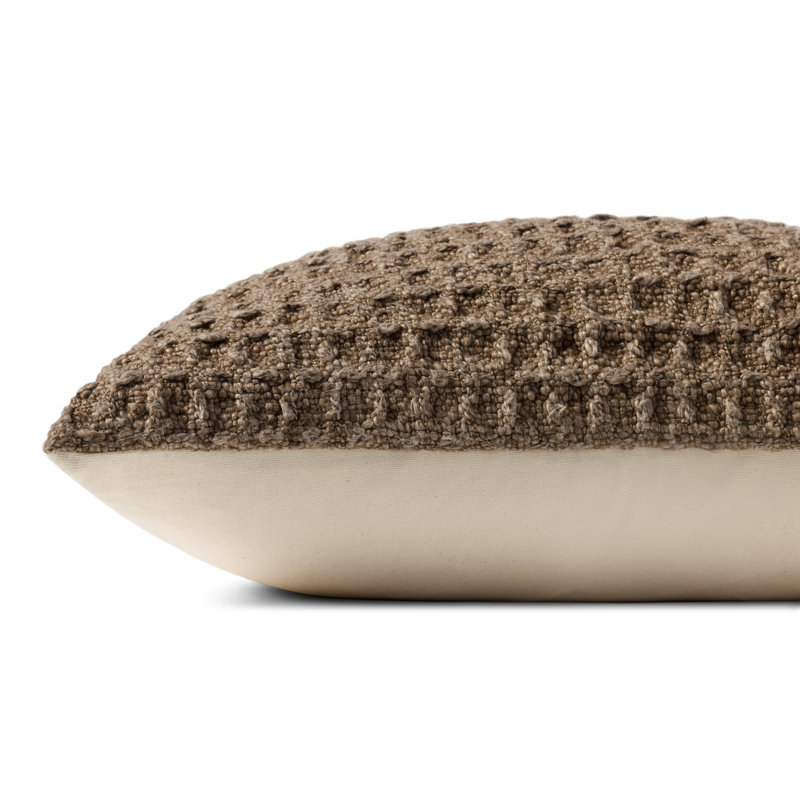 Coussin décoratif Amber Lewis x Loloi Alinah, Polyester, Brun