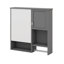Armoire à pharmacie murale moderne, armoire de rangement murale avec miroir et barre à serviettes