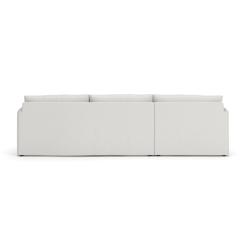 Canapé modulaire 2 pièces Bellatrix, Toile gris clair Bayou, Orienté à gauche (vu de face)