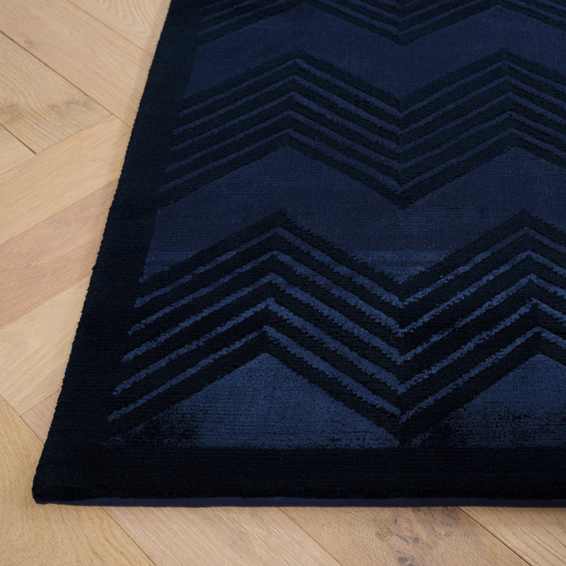 Ralph Lauren Monroe Chevron Wool, Viscose Chevron Rug, Rectangle 8' x 10'