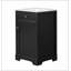 Meuble-lavabo de 20 po avec lavabo, armoire de salle de bain avec porte à fermeture douce, support de rangement et tablette réglable, noir