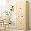 Armoire de cuisine 72 po Farmhouse, grande armoire de rangement autoportante avec 4 portes à fermeture douce, 2 tablettes réglables et un tiroir pour la salle à manger
