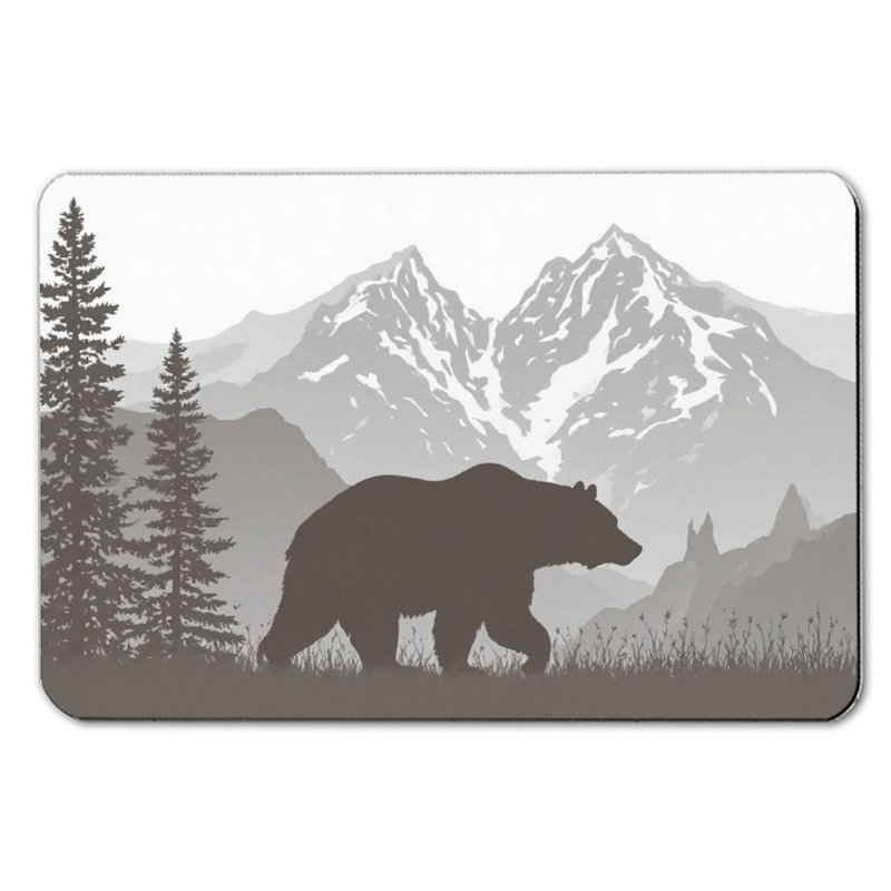 Tapis pour salle de bain Black Bear Snow Mountain Forest, 16 x 24