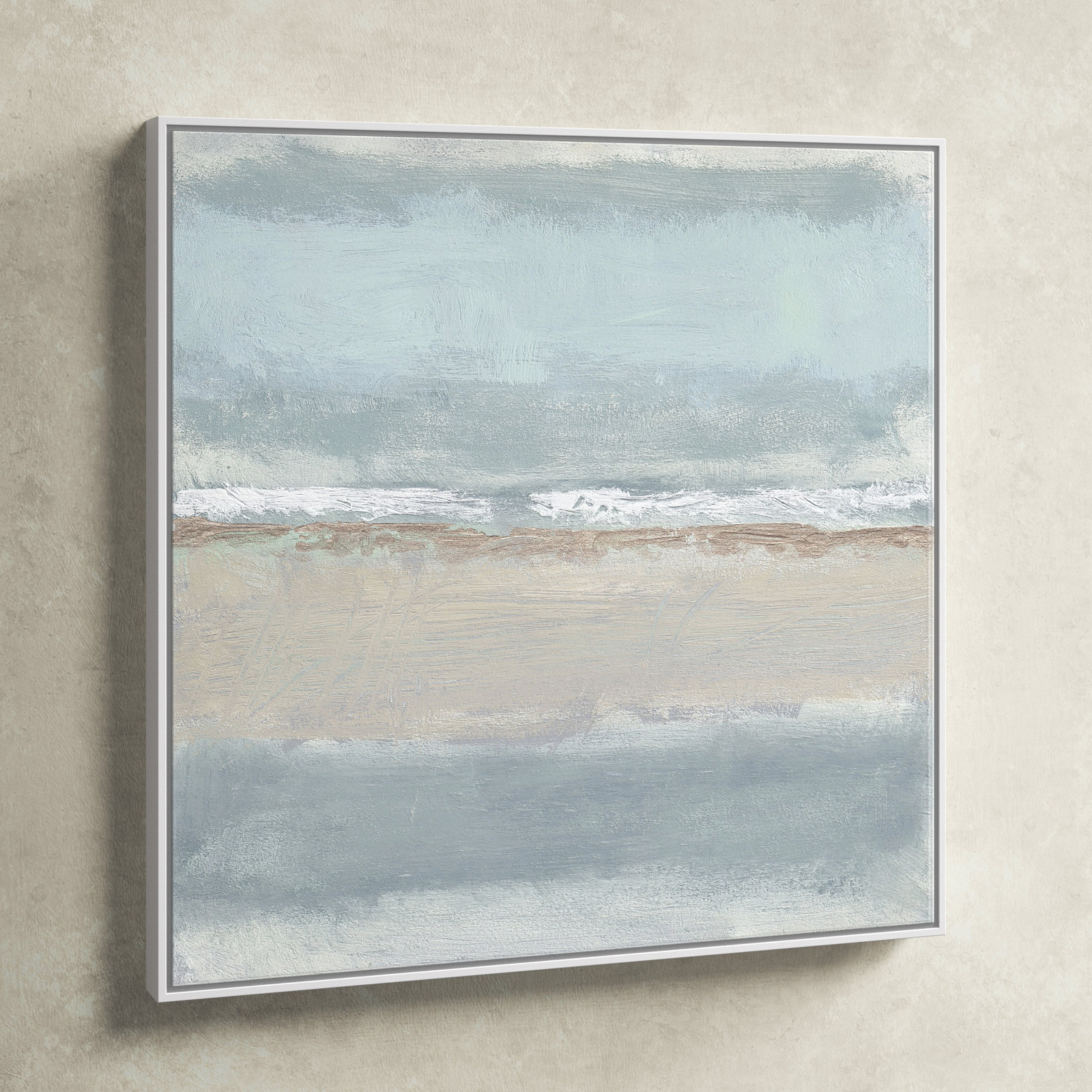 Dandelion "Serenity 1" Painting by Filippo Ioco, White , 30" H x 30" W x 2" D