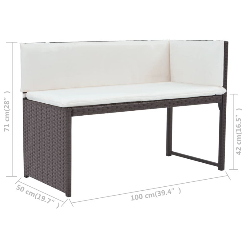 Aimy Rectangular 5 - Person Dining Set with Cushions, Brown