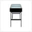 Console Emery en bois noir, acier noir et plateau en verre par Lumisource-1406956361