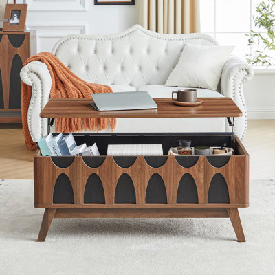 Pramari 38.6" Mid-Century Lift Top Coffee Table