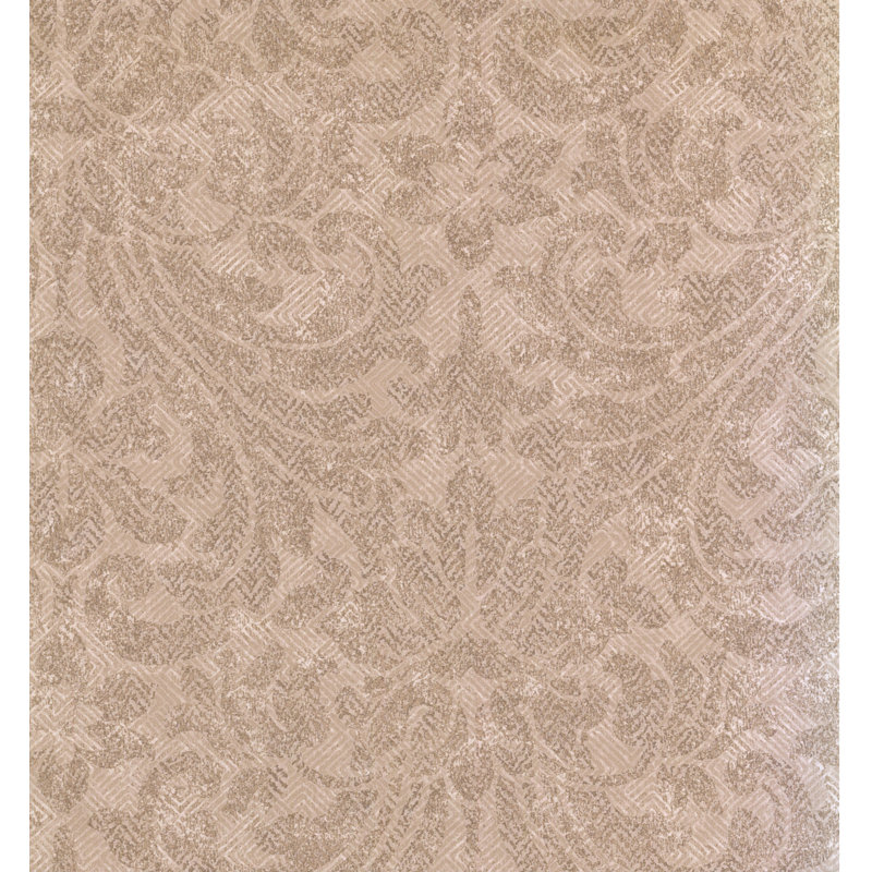 Papier peint embossé damassé 27 pi x 27 po american chevrons, Crème/beige