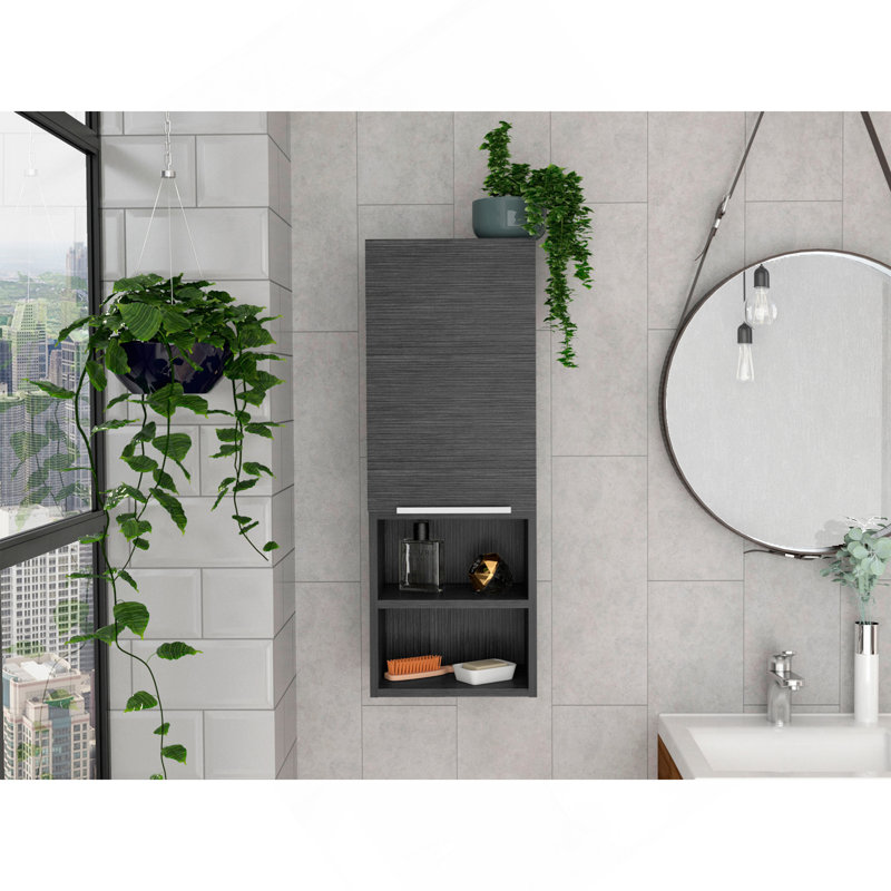 Smokey Oak Rectangle 2-Shelf Medicine Cabinet