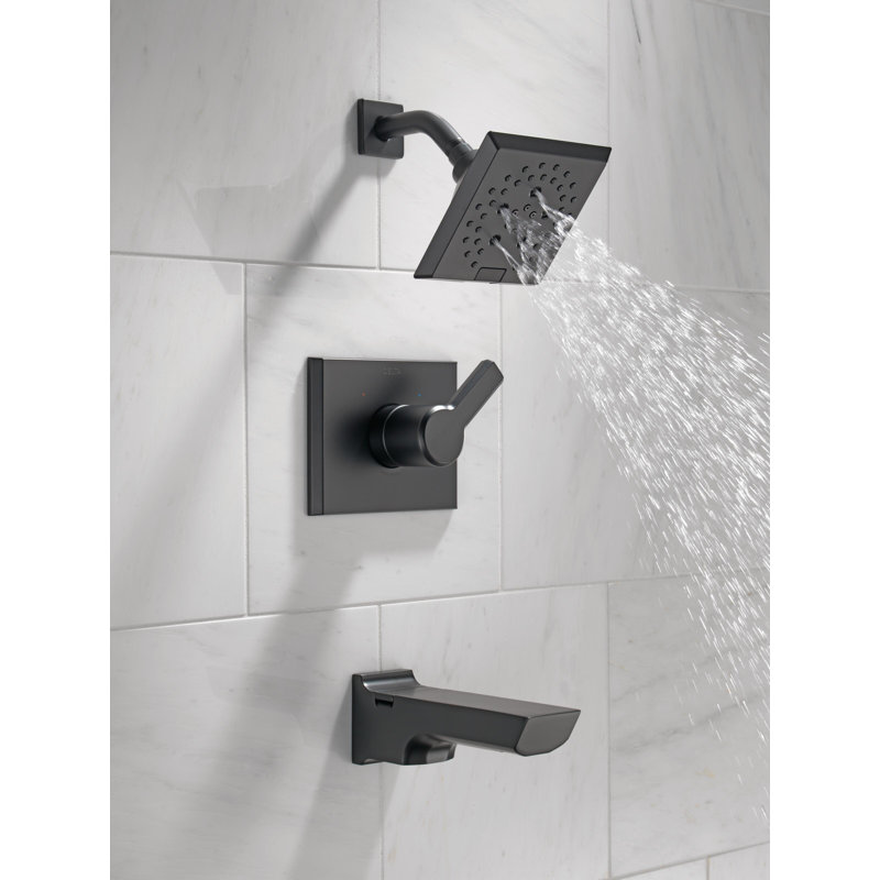 Pivotal 14 Series Tub and Shower Faucet, Matte Black