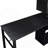 Home Office Computer Desk L-Shaped Corner Table, Rotating Computer Table With 5-Tier Bookshelf, Four Installation Methods, Lockable Casters