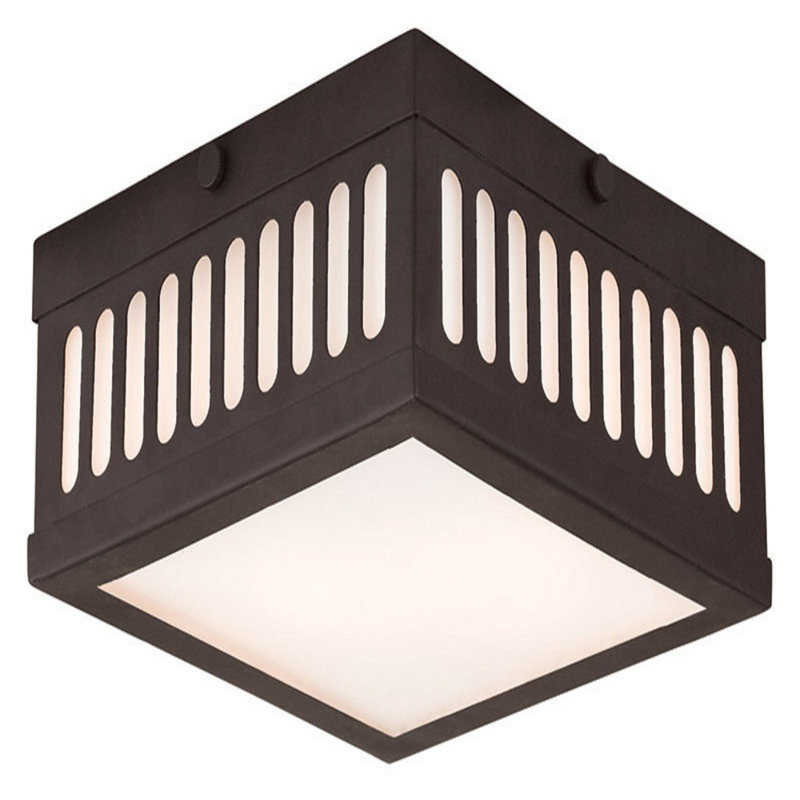 Alix Glass Flush Mount, Bronze