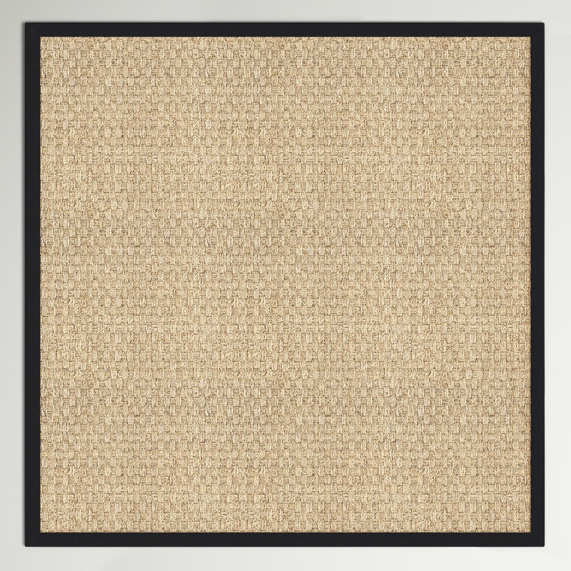 Tapis naturel / noir Auckland, Carré 5 pi