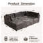 Canapé modulaire en tissu de polyester 6 pièces Cloudelle-1466039172