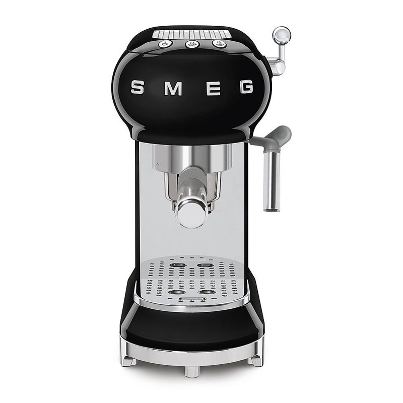 Smeg 50s Style Retro Coffee Maker Machine, Black