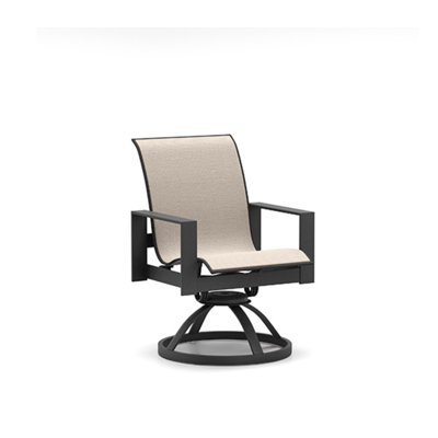 Chaise berçante pivotante à dossier bas Grace