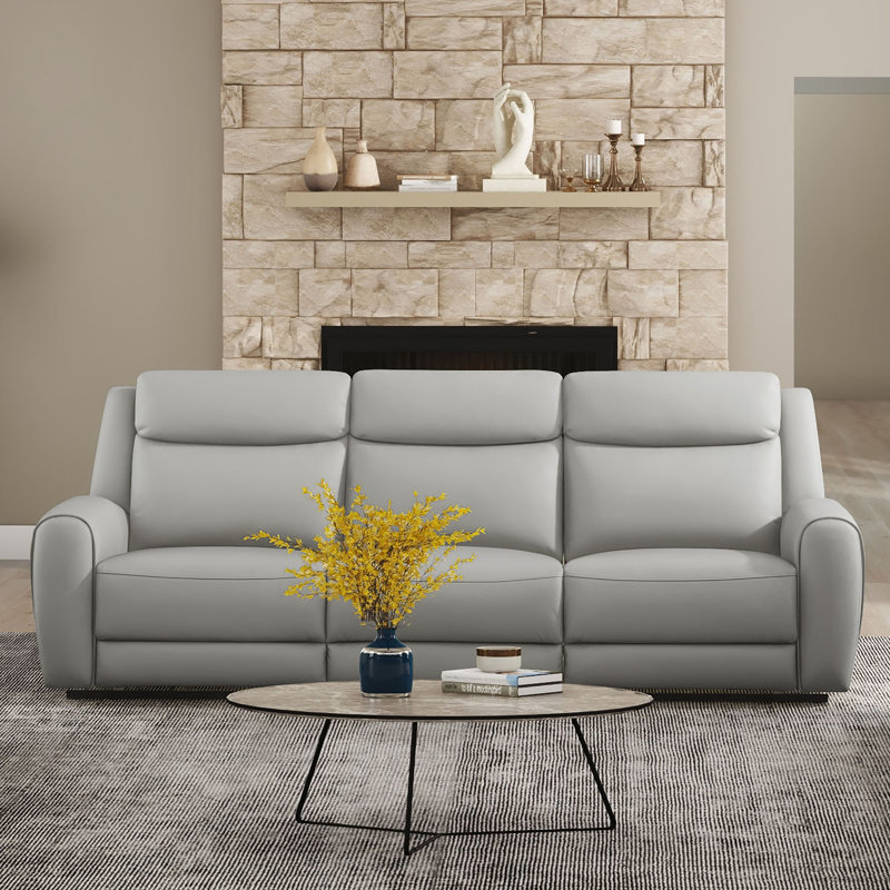 Burroughs Manual Reclining Sofa, Gray