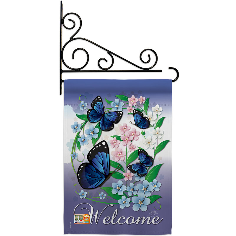 Double Sided 18.5 in. H x 13 in. W Polyester Animal Flag set