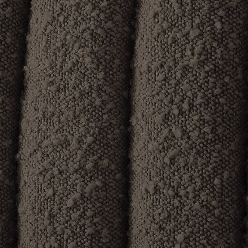 Nash Tufted Panel Bed, Brown Boucle Fabric, Twin